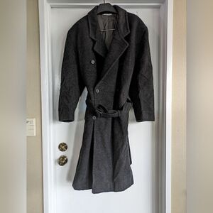 Hugo Boss belted virgin wool trench coat